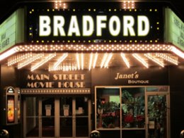 Exterior view of the movie theater