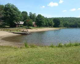 Lake and boat dock